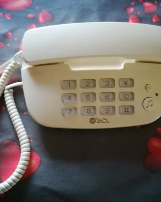 Telefono con tasti colore bianco