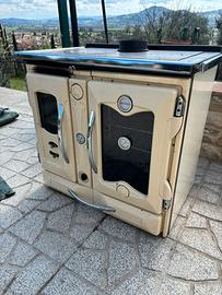 Termostufa a legna con forno giallina