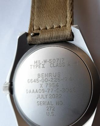 orologio benrus USA militare automatico  500 pz.