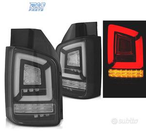 FANALI PER VOLKSWAGEN VW T5 10-15 NERI FULL LED DI