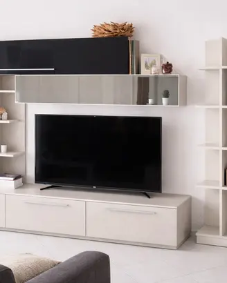 Parete attrezzata moderna con librerie