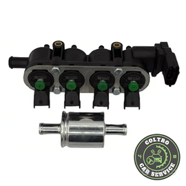 4 INIETTORI LANDI RENZO VERDE GPL FLAUTO E SENSORE