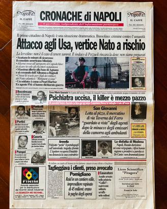 GIORNALE ATTACCO ALL’AMERICA 12 SETTEMBRE 2001