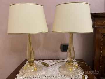 Coppia di Abat-jour in Vetro di Murano-originali