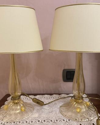 Coppia di Abat-jour in Vetro di Murano-originali