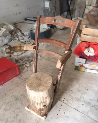 Sedia tronco - fatta in lab