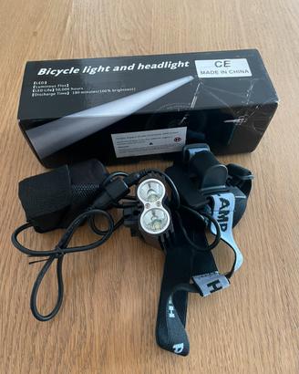 Faretto doppio a led per bicicletta - 2000 lumen