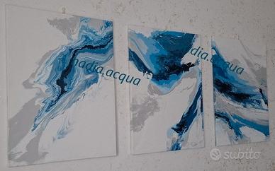Quadri dipinti Fluid Art Pezzi Unici Nuovi