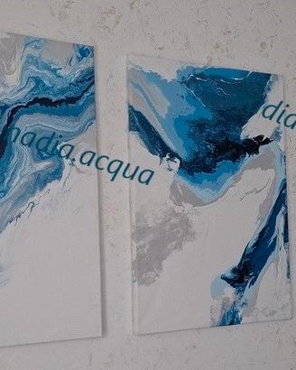 Quadri dipinti Fluid Art Pezzi Unici Nuovi
