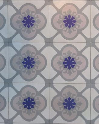 20 Piastrelle cemetine gres 20x20 decoro floreale