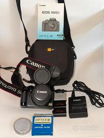 Canon eos 1000D con obiettivo+ accessori