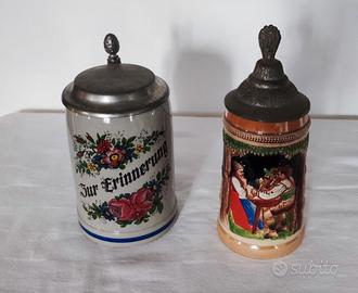 Piccoli boccali birra in ceramica
