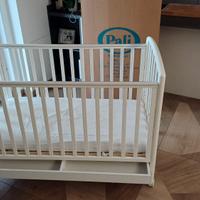 Lettino Pali Ciak bianco con materasso