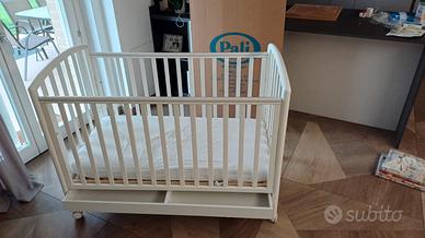 Lettino Pali Ciak bianco con materasso