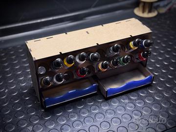 Porta Colori in legno MDF per Vallejo 17ML20 btg.