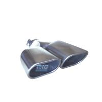 DOPPIO TERMINALE DI SCARICO RETTANGOLARE IN ACCIAI