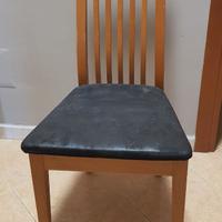 Mobile soggiorno divano in pelle 4 sedie