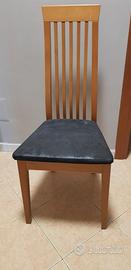 Mobile soggiorno divano in pelle 4 sedie