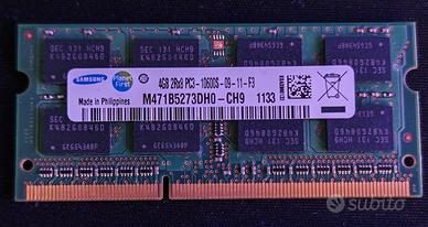 RAM Notebook 4GB DDR3 1333MHz Samsung 2Rx8 PC3-106