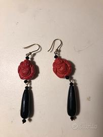 Orecchini  pendenti con pietra dura