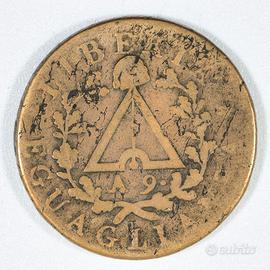 Moneta 2 Soldi Nazione Piemontese - Anno 9 - 1800