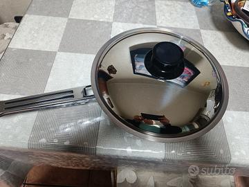 due padelle acciaio inox 