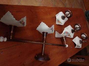 Sospensione + N. 3 Faretti Ceramiche Fabbro