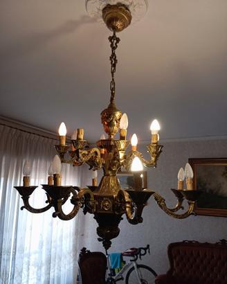 lampadario in ottone 