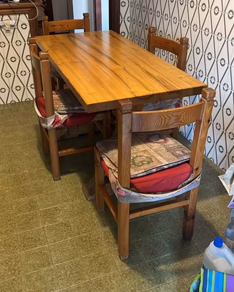 SET Tavolo Rustico + 4 Sedie 280€