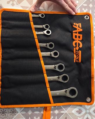 Set chiavi combinate con cricchetto ABC Tools