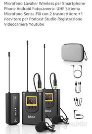 2 Microfoni  Lavalier x Videocamera