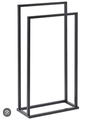 Porta asciugamani da terra in metallo nero
