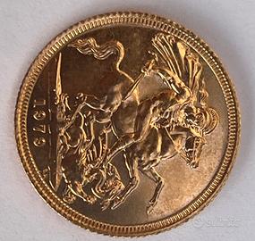 Moneta Sterlina oro 1976