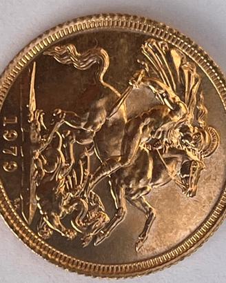 Moneta Sterlina oro 1976