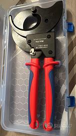 Cesoia Tagliacavi a Cricchetto Cremagliera