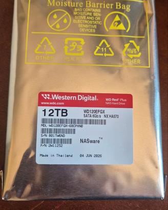 WD Red Plus 12TB CMR Nuovo + Custodia ORICO