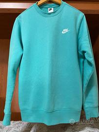 Felpa Nike Verde Acqua / Azzurra Taglia M Cotone
