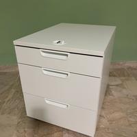 Cassettiera da ufficio con ruote e serratura