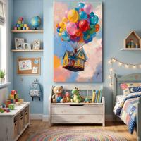 Quadro casa UP palloncini  Disney Dipinto a Mano