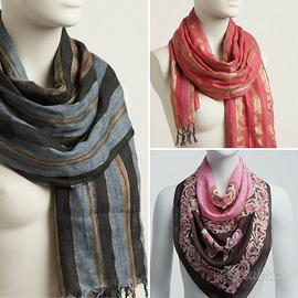 Set 3 Sciarpe/Foulard Etnici - Stile Boho & Batik