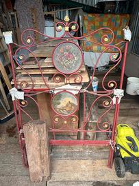 Letto singolo in ferro battuto