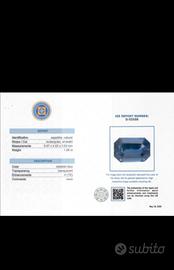Zaffiro con certificato di autenticicita 