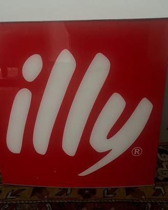Insegna luminosa Illy Caffè a bandiera