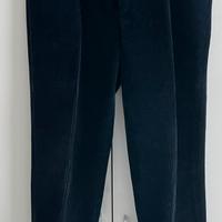 Pantalone velluto blu uomo
