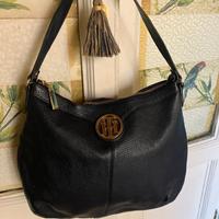 Tommy Hilfiger borsa blu in pelle martellata