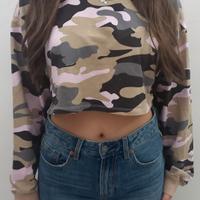 FELPA DONNA CROP TIPO MIMETICA