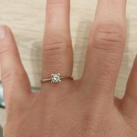 Anello oro bianco e diamante