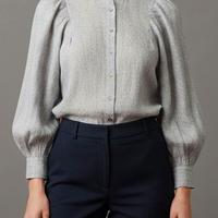 Blusa grigio melange - Massimo Dutti