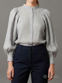 Blusa grigio melange - Massimo Dutti