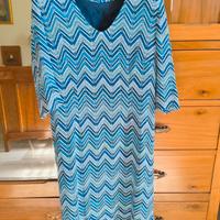 Elegante vestito intero donna vintage sartoriale